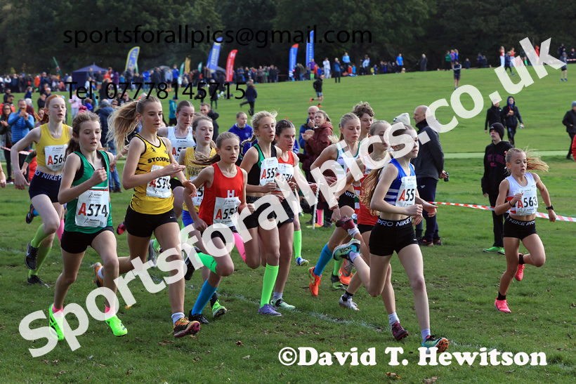 Girls Under-14s 2026 Northern Cross Country Relays, Graves Park, Sheffield. Photo: David T. Hewitson/Sports for All Pics